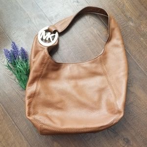 MICHAEL KORS Pebble Purse Shoulder Bag Gold MK